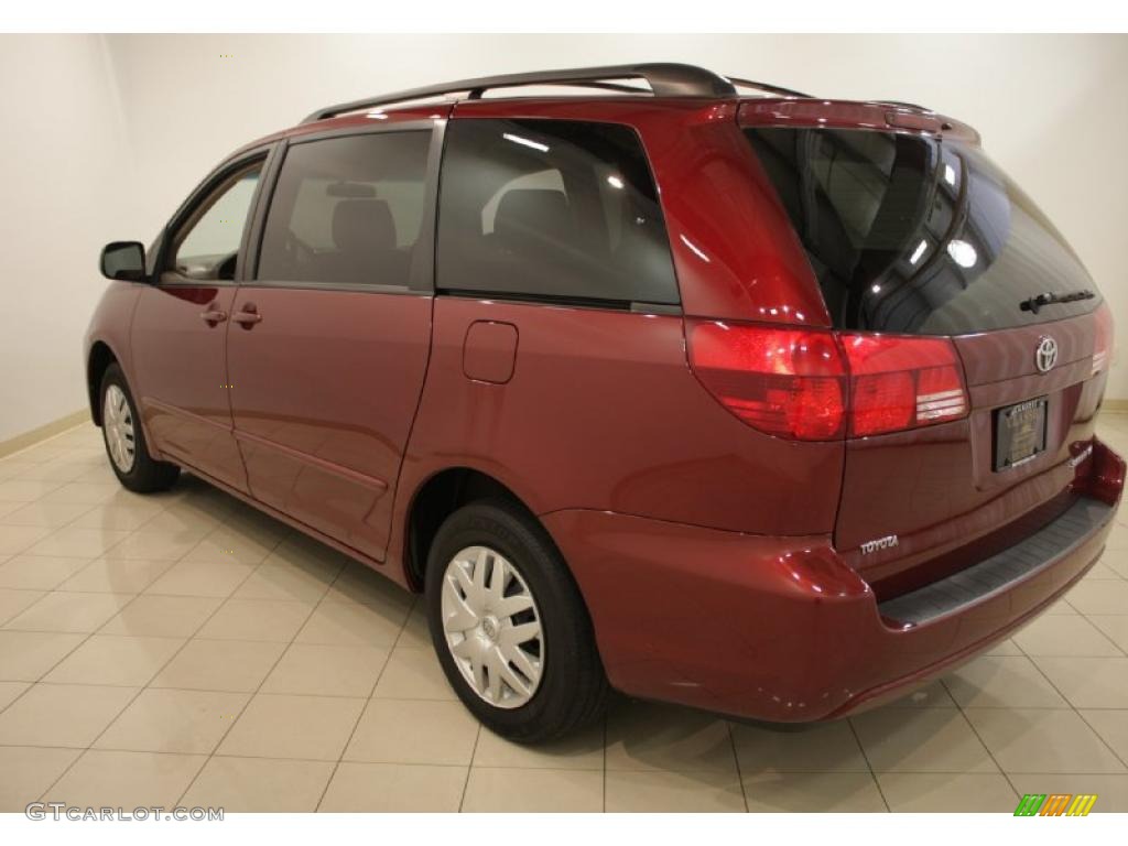 2005 Sienna LE - Salsa Red Pearl / Taupe photo #5