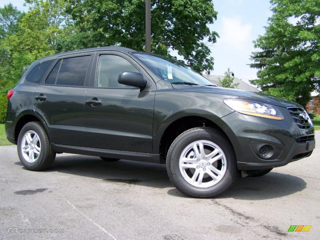 2010 Santa Fe GLS - Black Forest Green Metallic / Beige photo #1