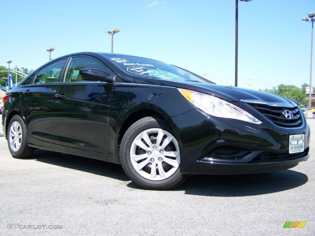 2011 Sonata GLS - Midnight Black / Camel photo #1