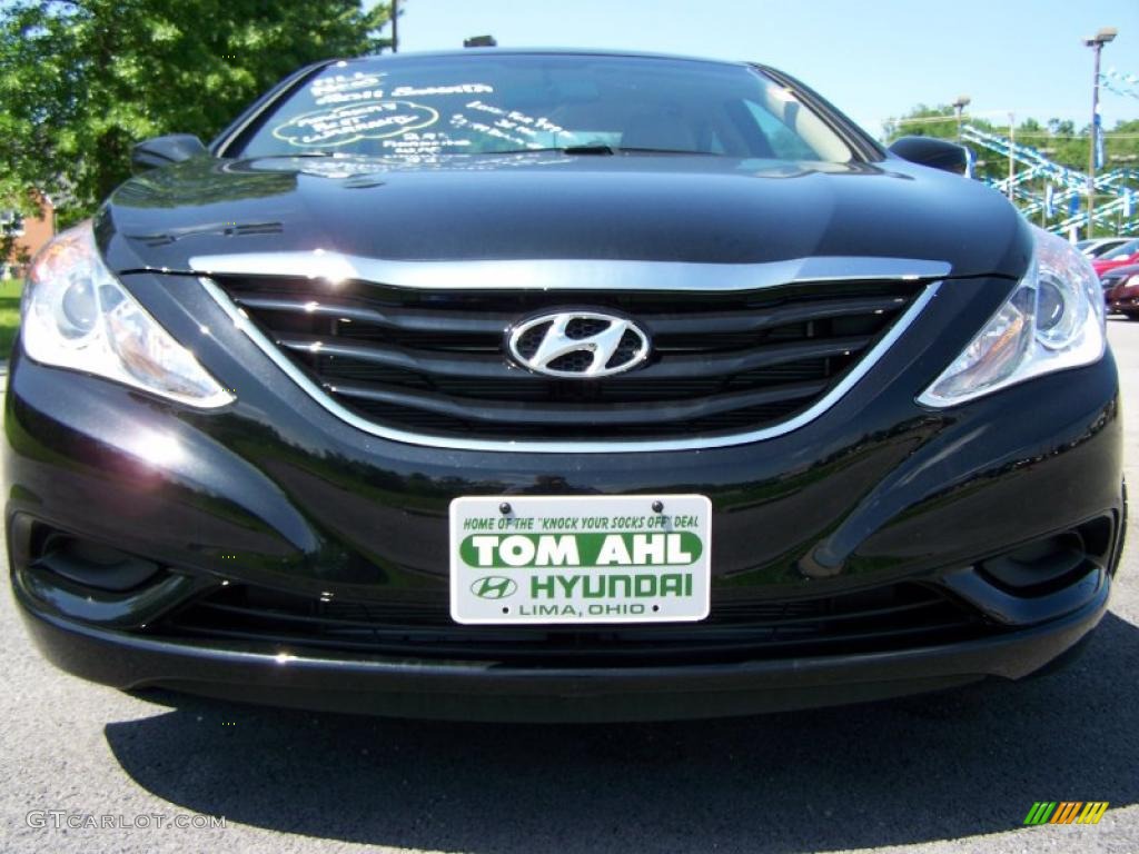2011 Sonata GLS - Midnight Black / Camel photo #2