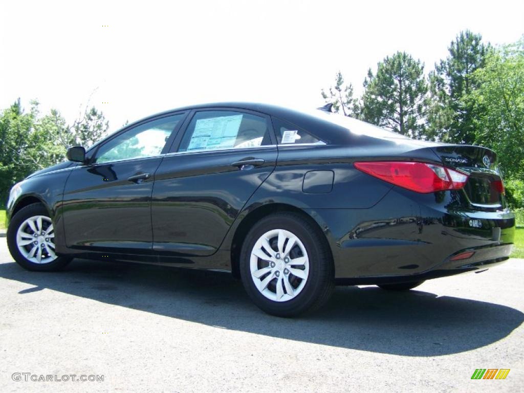 2011 Sonata GLS - Midnight Black / Camel photo #3