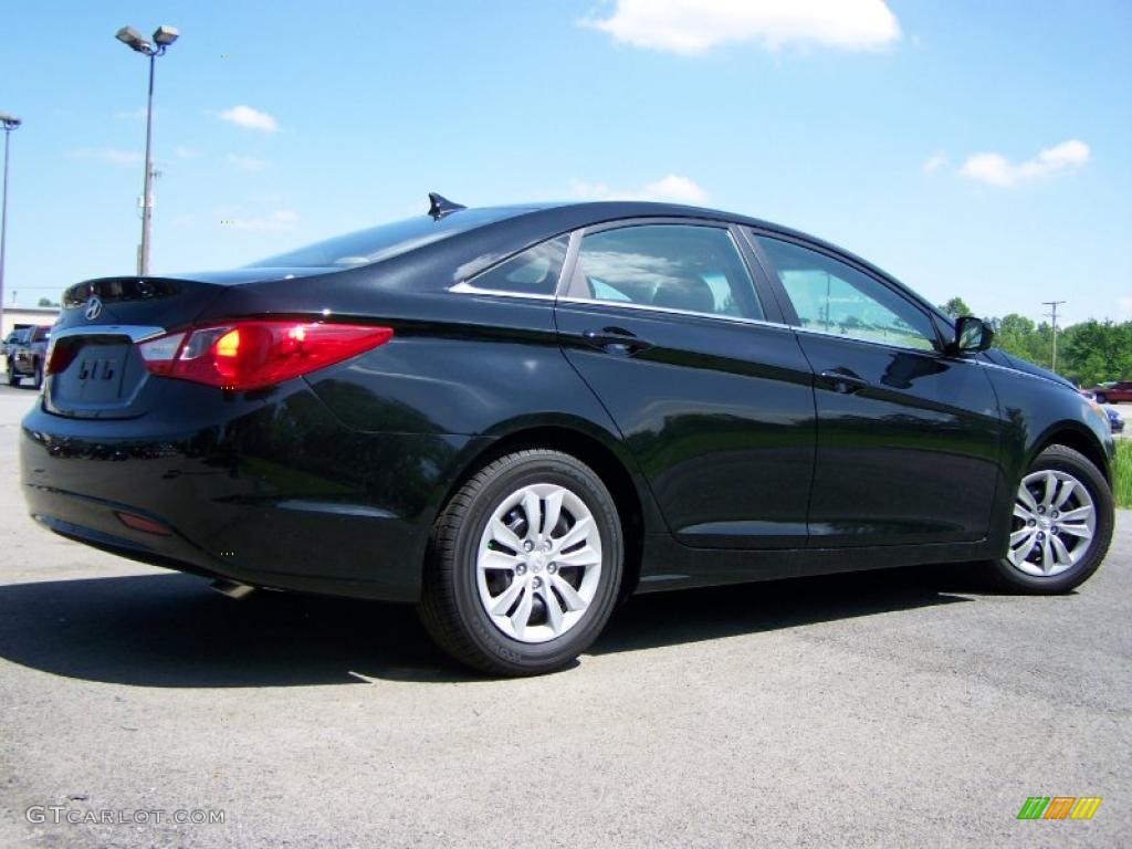 2011 Sonata GLS - Midnight Black / Camel photo #6