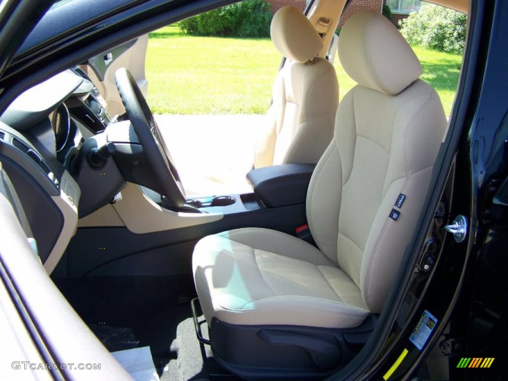 2011 Sonata GLS - Midnight Black / Camel photo #7