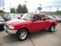 2000 Bright Red Ford Ranger XLT SuperCab 4x4  photo #1