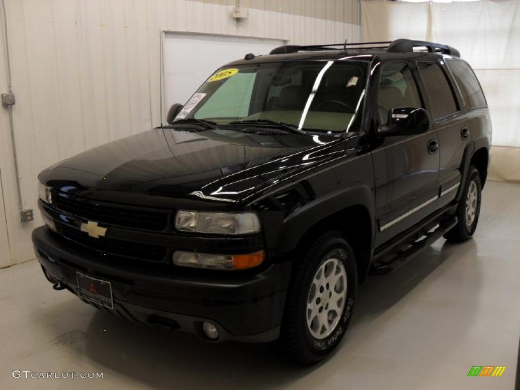 2005 Tahoe Z71 4x4 - Black / Tan/Neutral photo #1