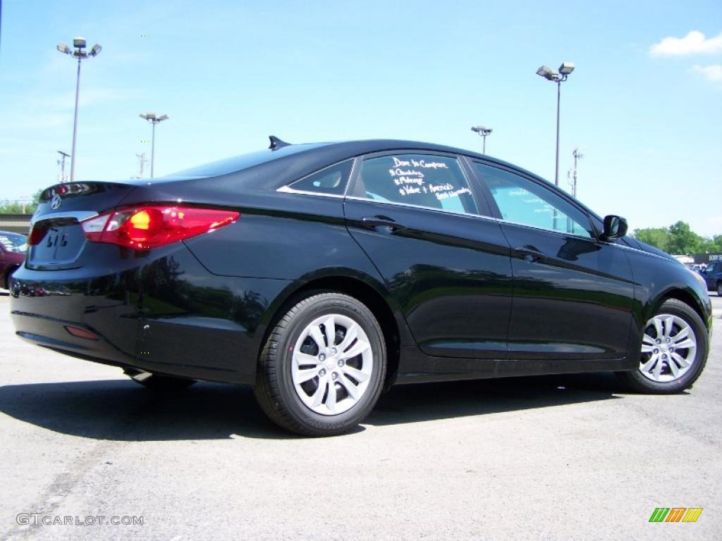2011 Sonata GLS - Midnight Black / Camel photo #6