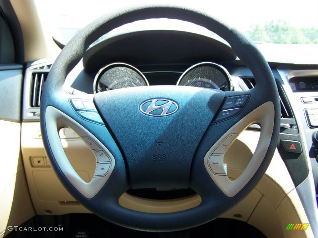 2011 Sonata GLS - Midnight Black / Camel photo #16