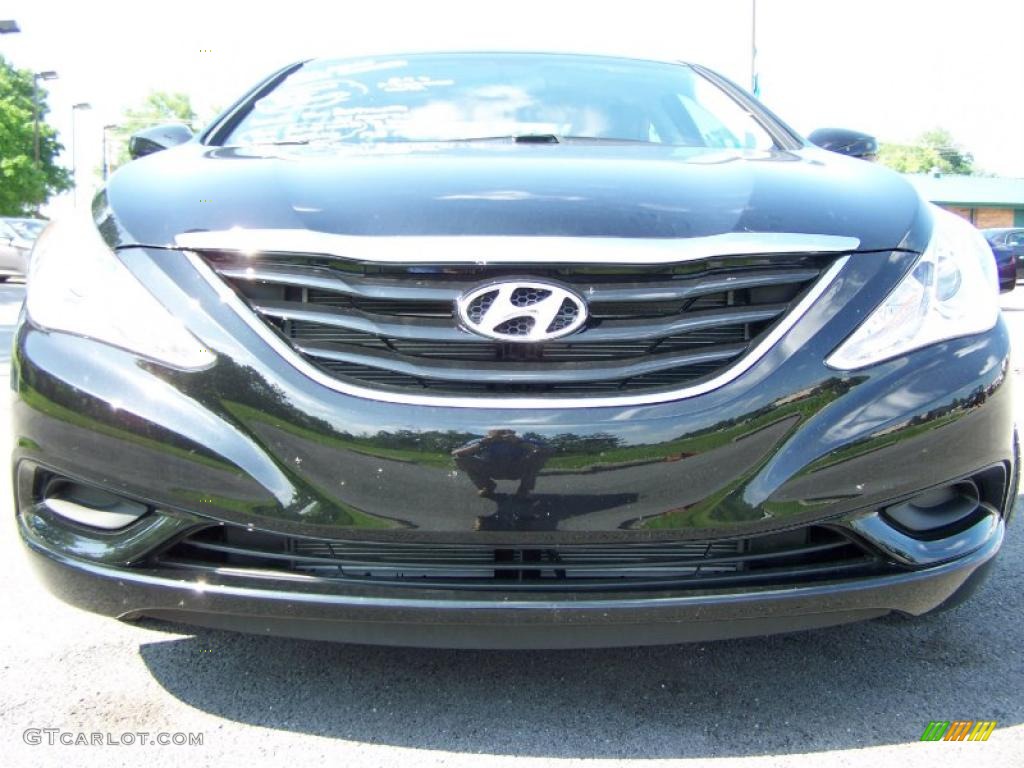 2011 Sonata GLS - Midnight Black / Gray photo #2