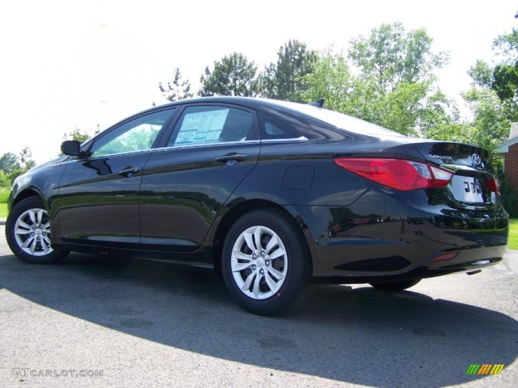 2011 Sonata GLS - Midnight Black / Gray photo #3
