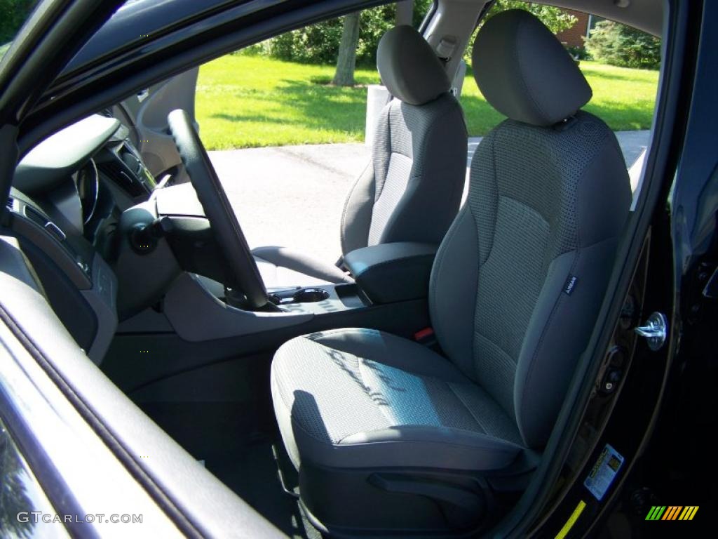 2011 Sonata GLS - Midnight Black / Gray photo #7