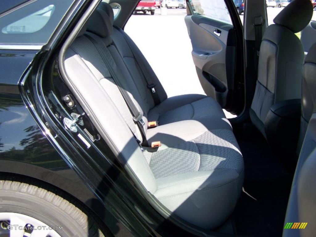 2011 Sonata GLS - Midnight Black / Gray photo #11