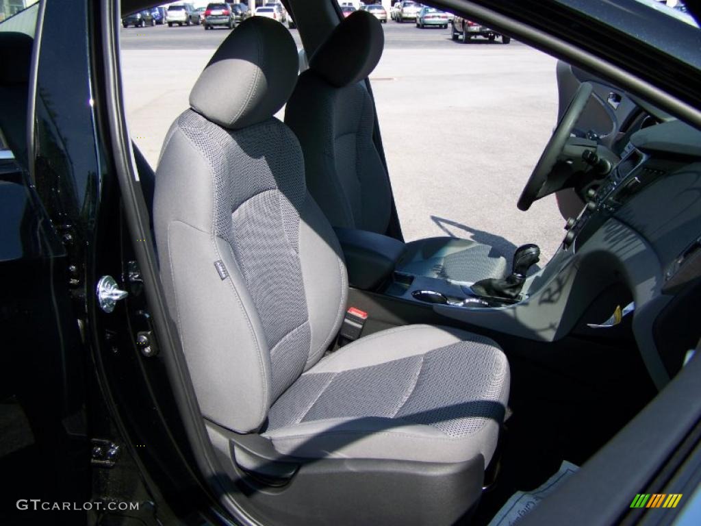 2011 Sonata GLS - Midnight Black / Gray photo #12