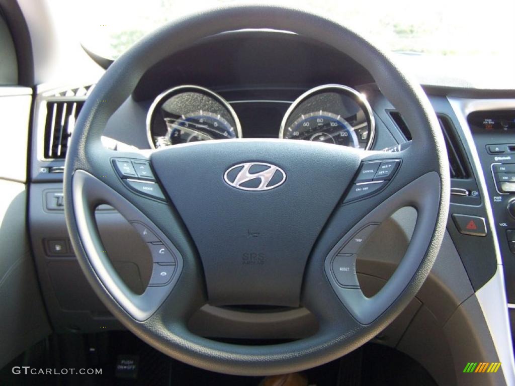 2011 Sonata GLS - Midnight Black / Gray photo #16