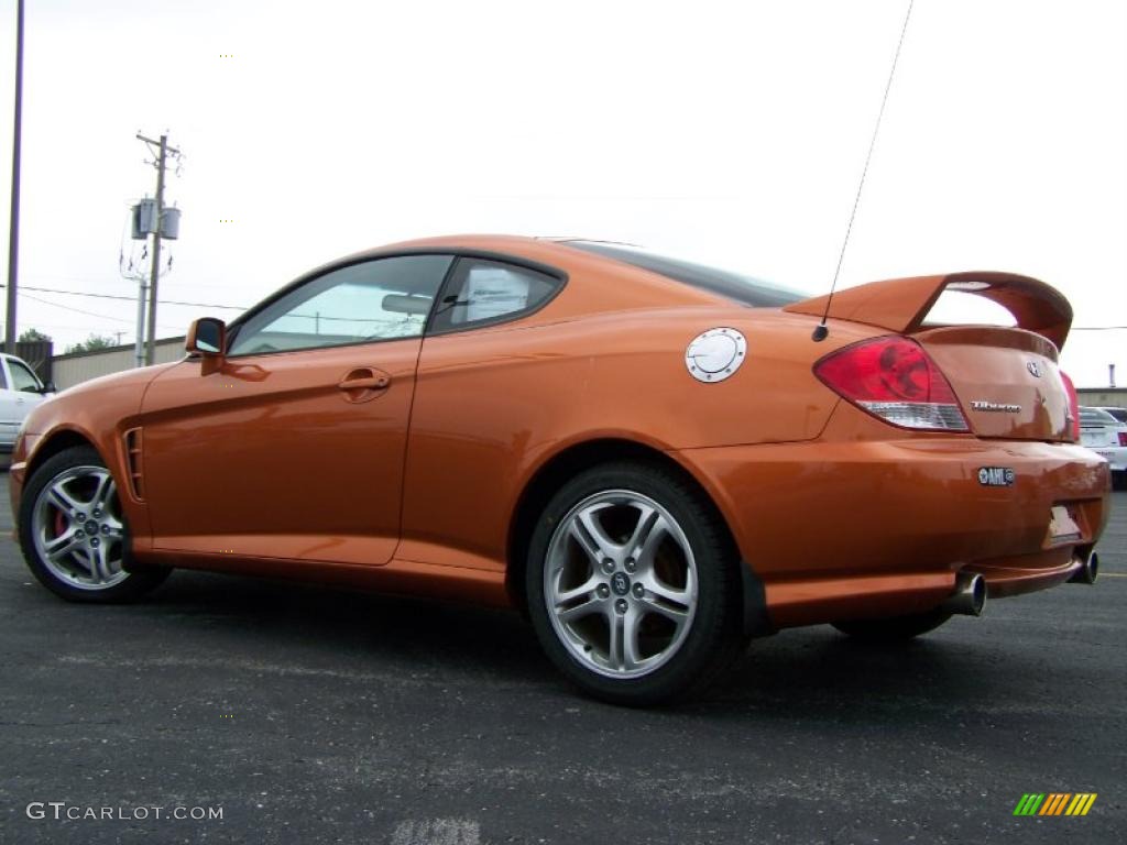 2006 Tiburon GT - Orange Crush / Black photo #4