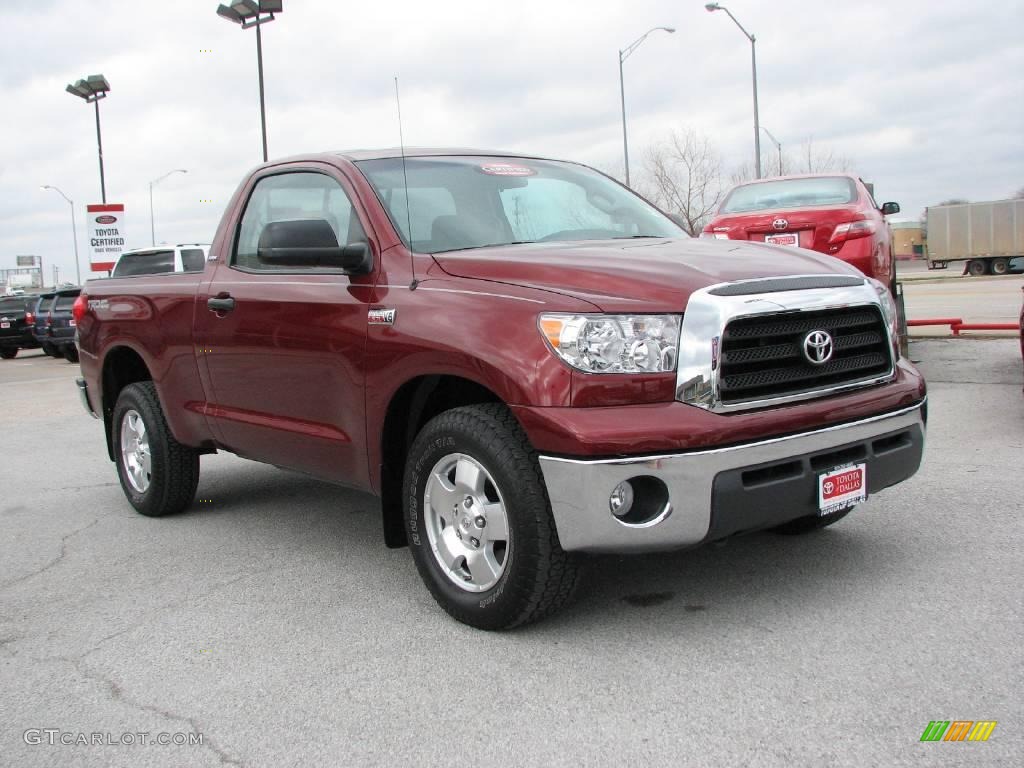 2007 Tundra TRD Regular Cab - Salsa Red Pearl / Graphite Gray photo #4