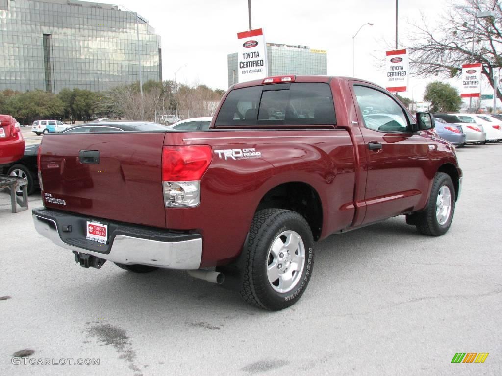 2007 Tundra TRD Regular Cab - Salsa Red Pearl / Graphite Gray photo #6