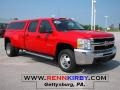 Victory Red - Silverado 3500HD LS Crew Cab 4x4 Dually Photo No. 1