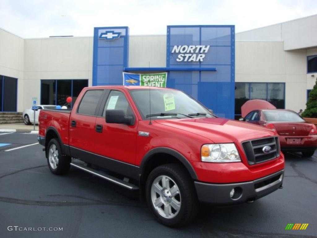 2006 F150 FX4 SuperCrew 4x4 - Bright Red / Black photo #1