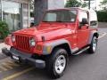 2005 Flame Red Jeep Wrangler X 4x4  photo #1