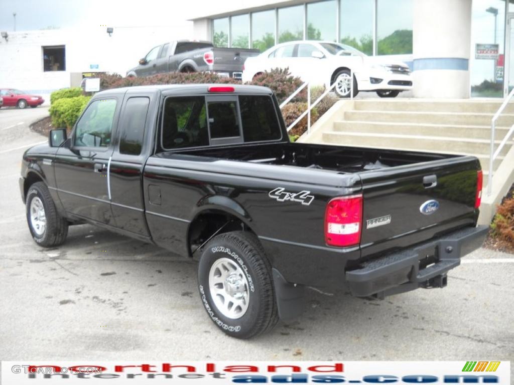 2010 Ranger XLT SuperCab 4x4 - Black / Medium Dark Flint photo #8