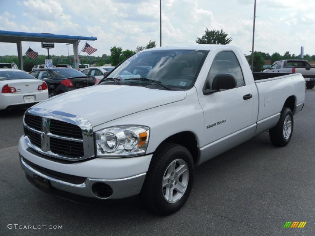 2007 Ram 1500 SLT Regular Cab - Bright White / Medium Slate Gray photo #1