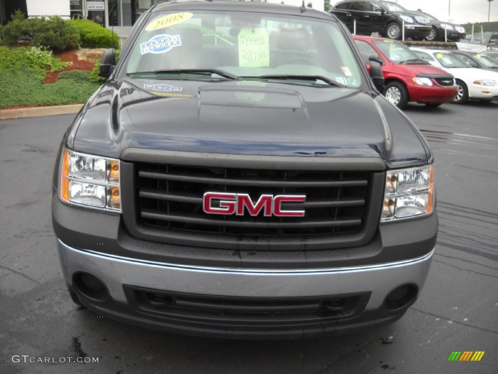 2008 Sierra 1500 Regular Cab 4x4 - Midnight Blue Metallic / Dark Titanium photo #2