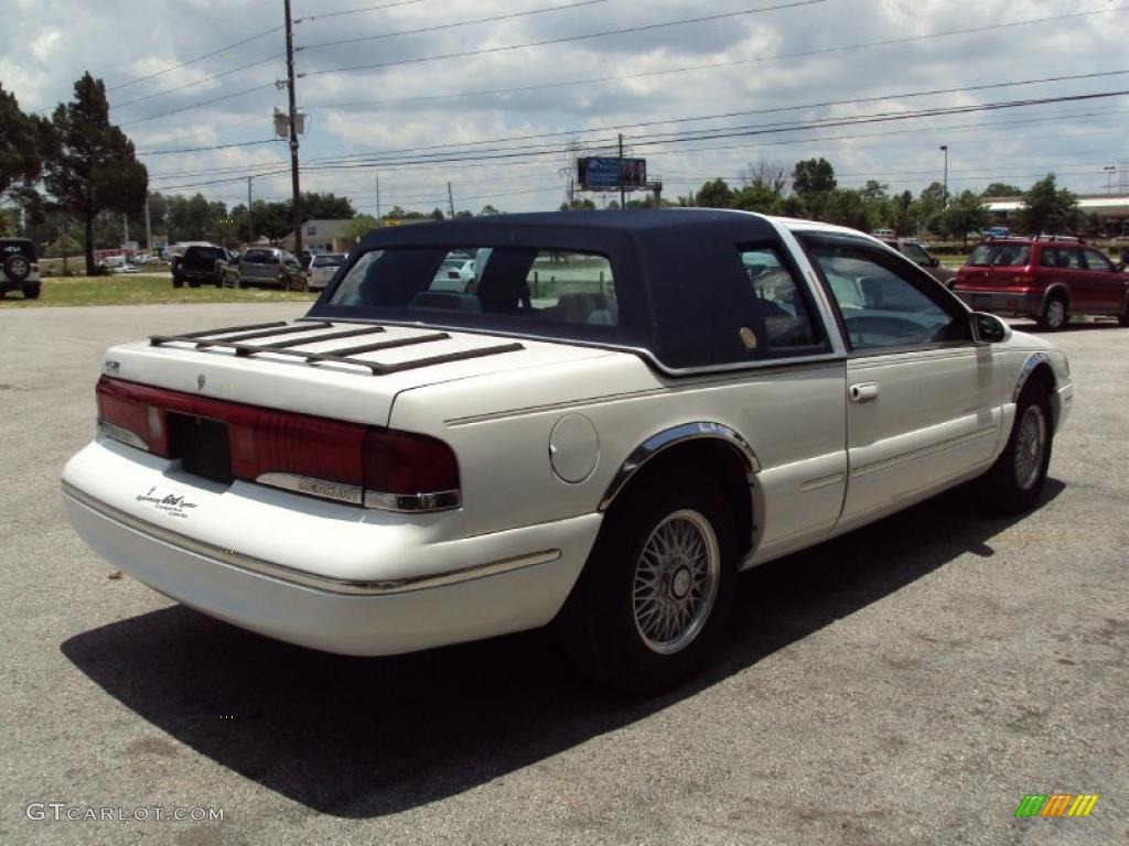 1997 Cougar XR7 - White Opalescent Metallic / Portofino Blue photo #8