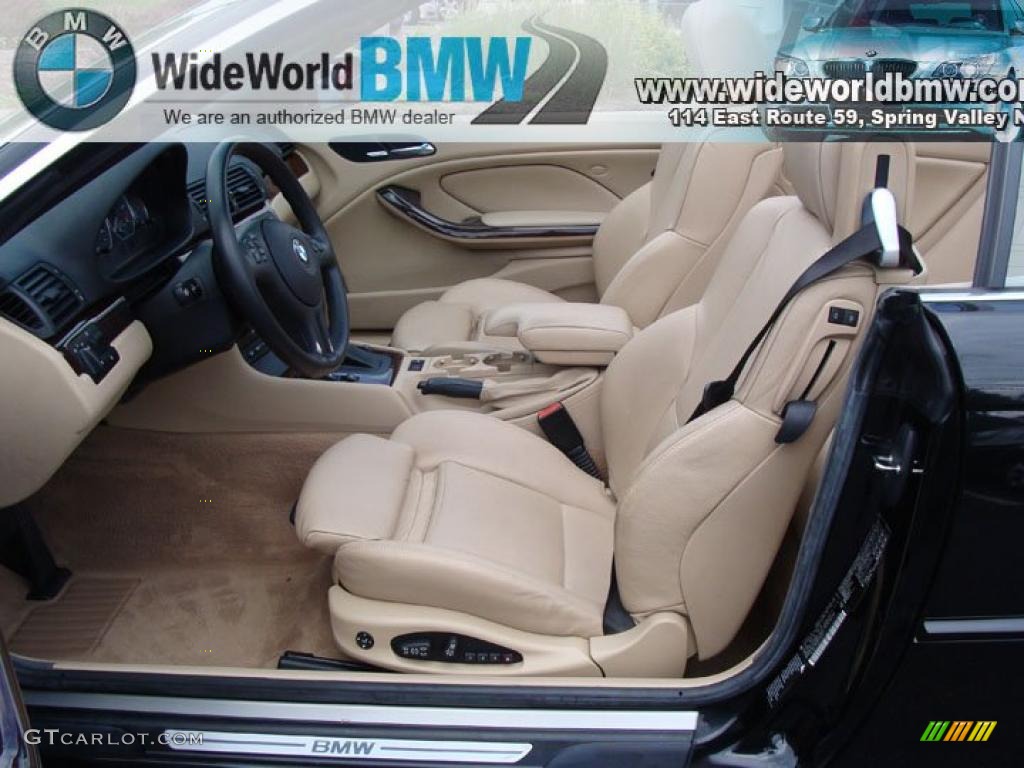 2004 3 Series 330i Convertible - Black Sapphire Metallic / Sand photo #9