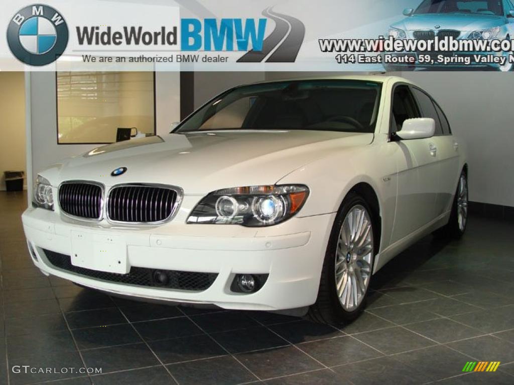 2008 7 Series 750i Sedan - Alpine White / Black photo #1
