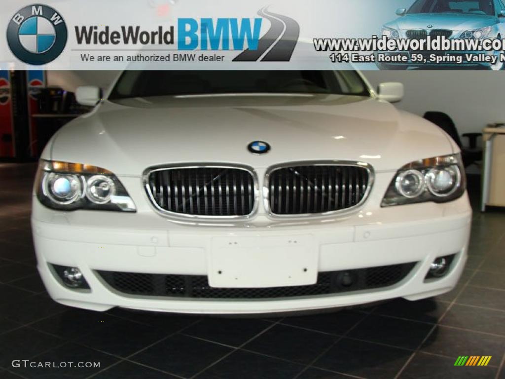 2008 7 Series 750i Sedan - Alpine White / Black photo #2
