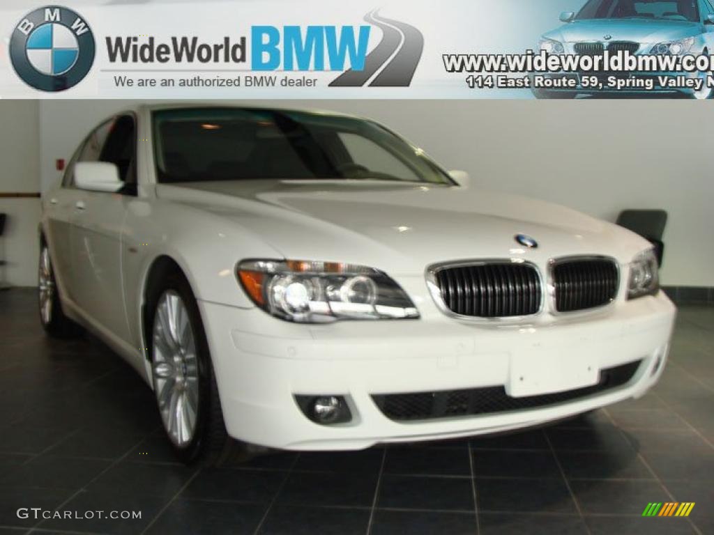 2008 7 Series 750i Sedan - Alpine White / Black photo #3