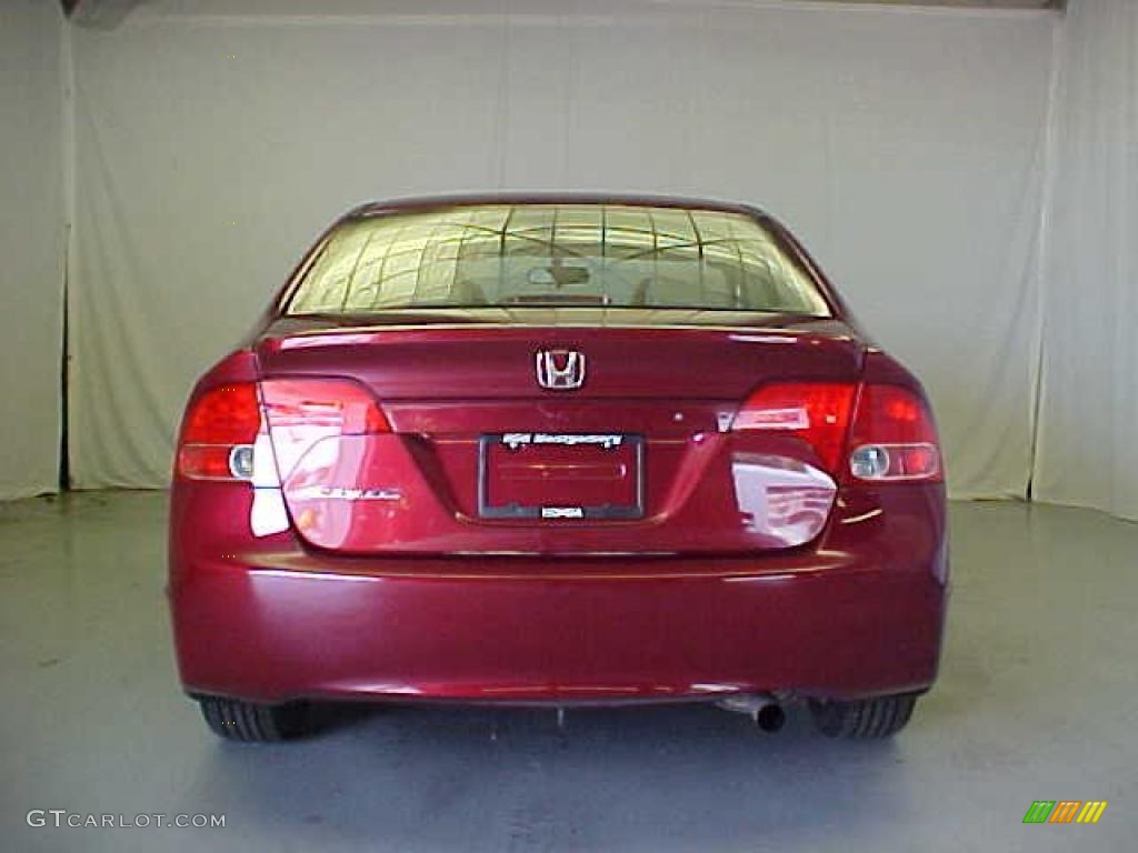 2007 Civic EX Sedan - Tango Red Pearl / Ivory photo #16