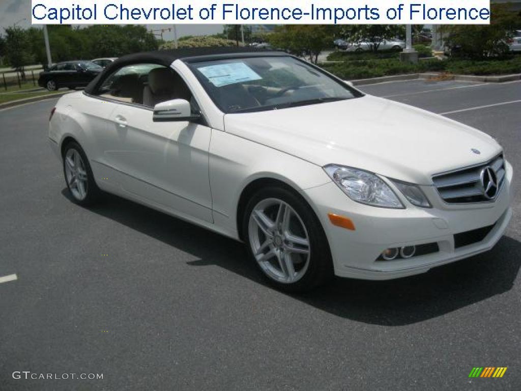 2011 E 350 Cabriolet - Arctic White / Almond/Mocha photo #1