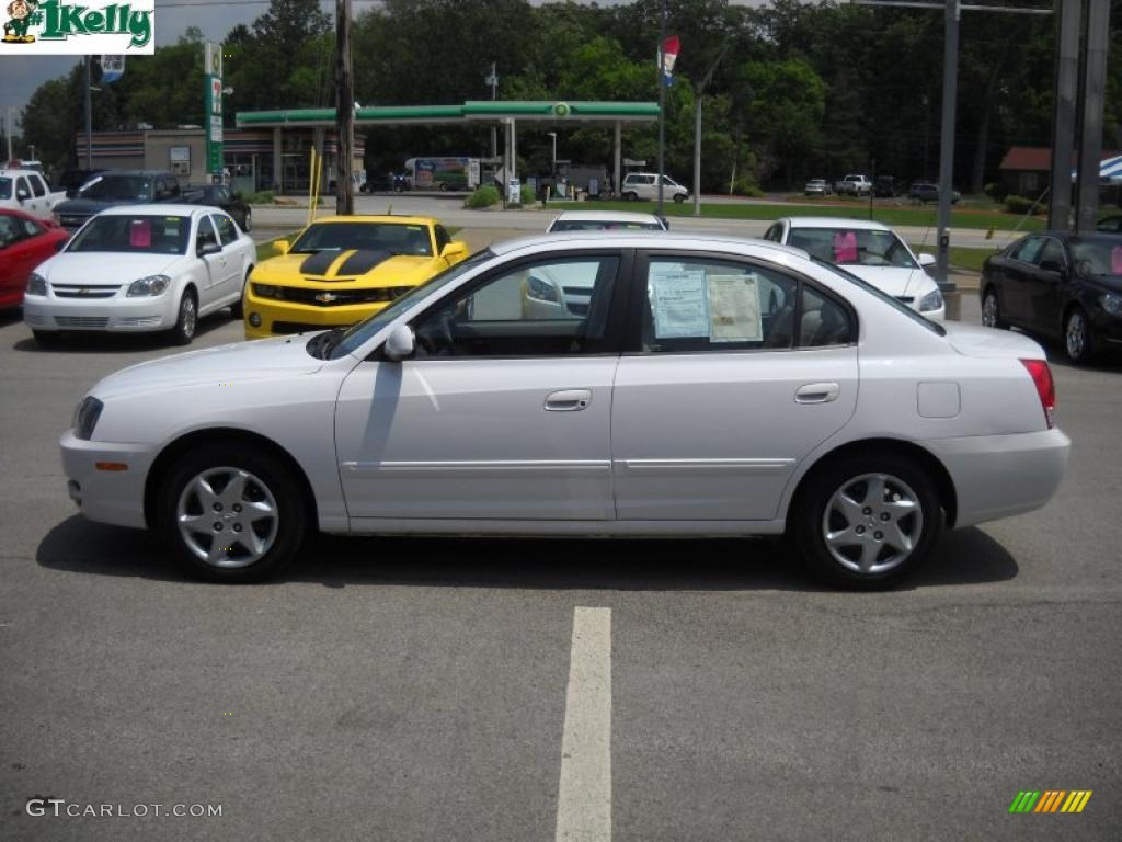 2005 Elantra GLS Sedan - Nordic White / Beige photo #6