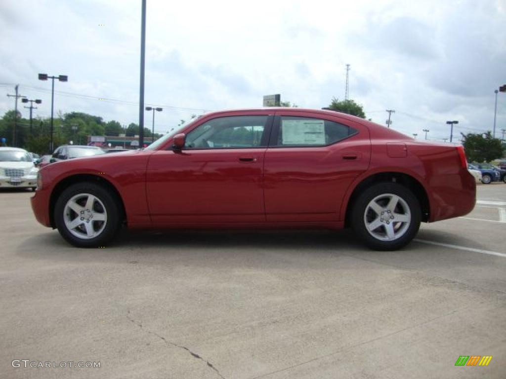 2010 Charger SE - Inferno Red Crystal Pearl / Dark Slate Gray photo #6