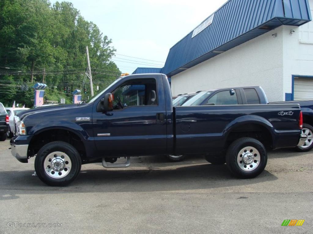 2006 F250 Super Duty XLT Regular Cab 4x4 - True Blue Metallic / Medium Flint photo #4