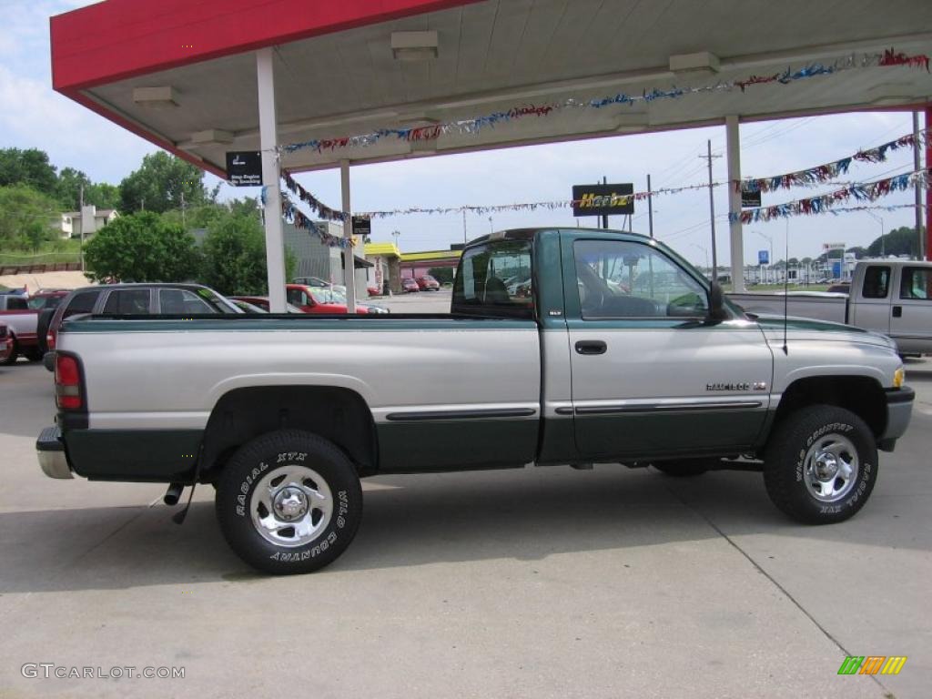 1998 Ram 1500 Laramie SLT Regular Cab 4x4 - Emerald Green Pearl / Gray photo #3