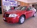 2009 Inferno Red Crystal Pearl Dodge Avenger SE  photo #1