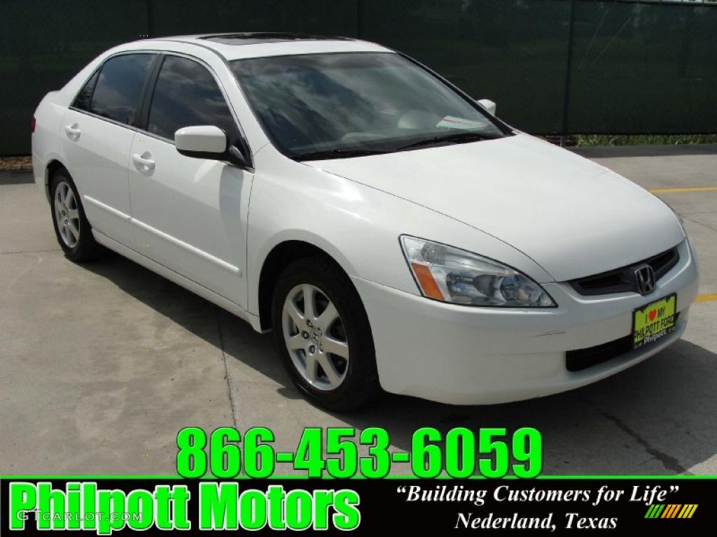 2005 Accord EX-L V6 Sedan - Taffeta White / Ivory photo #1