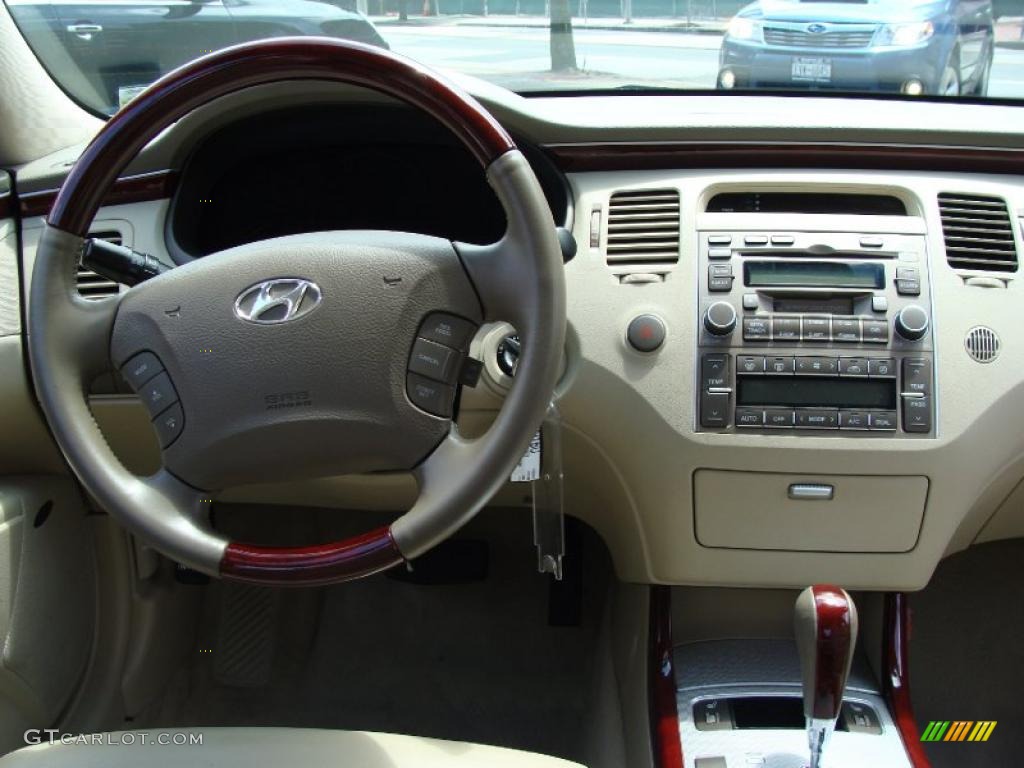 2006 Azera Limited - Aubergine Red / Beige photo #34