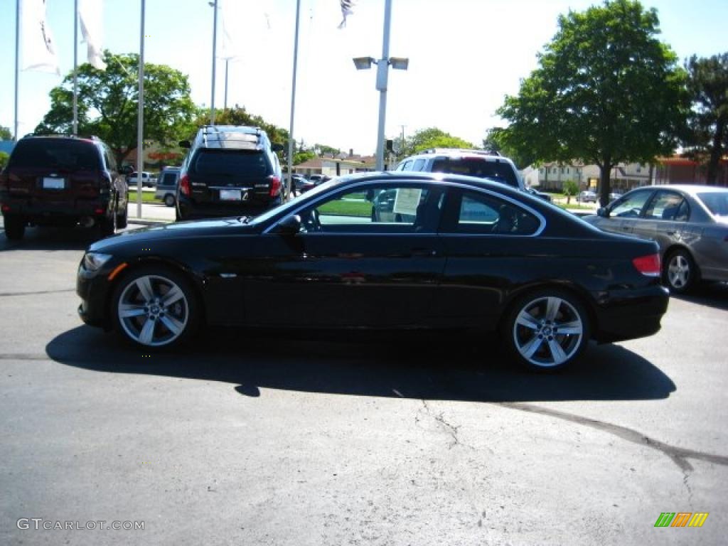 2007 3 Series 335i Coupe - Jet Black / Terra/Black Dakota Leather photo #2