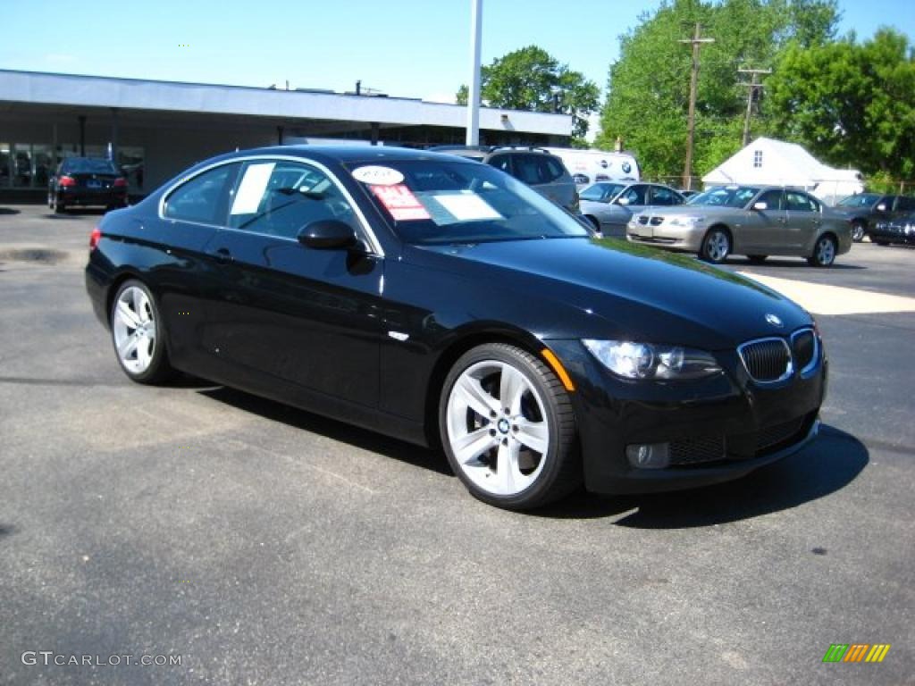2007 3 Series 335i Coupe - Jet Black / Terra/Black Dakota Leather photo #7