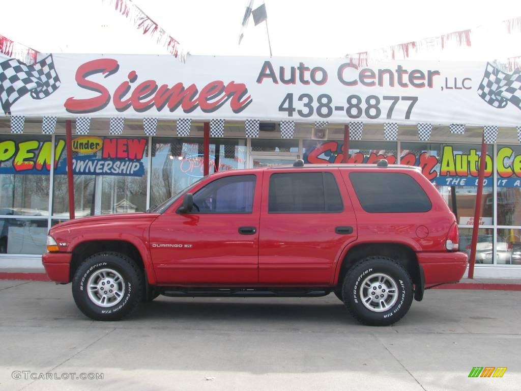 1998 Durango SLT 4x4 - Flame Red / Gray photo #1