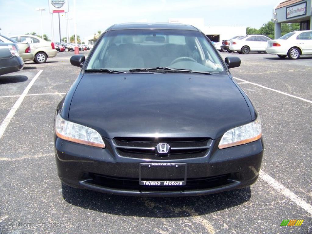 1998 Accord EX Sedan - Flamenco Black Pearl / Gray photo #2