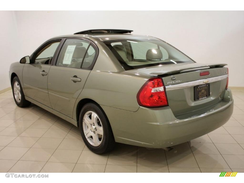 2005 Malibu LT V6 Sedan - Silver Green Metallic / Neutral Beige photo #5