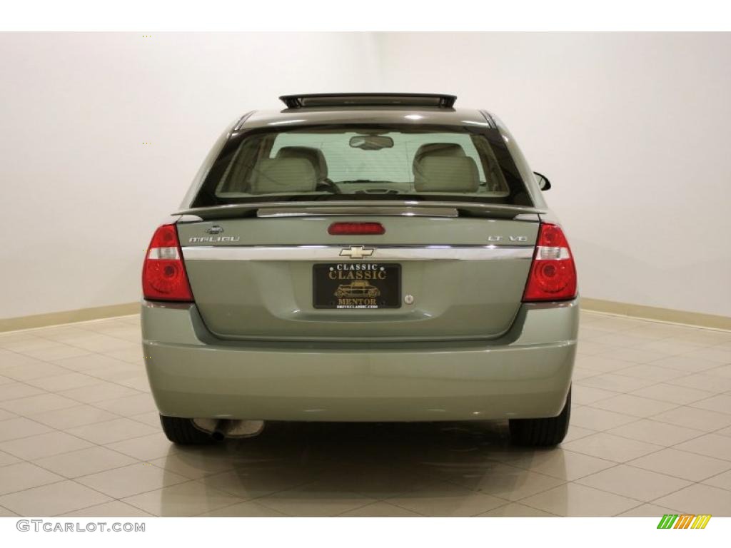 2005 Malibu LT V6 Sedan - Silver Green Metallic / Neutral Beige photo #6