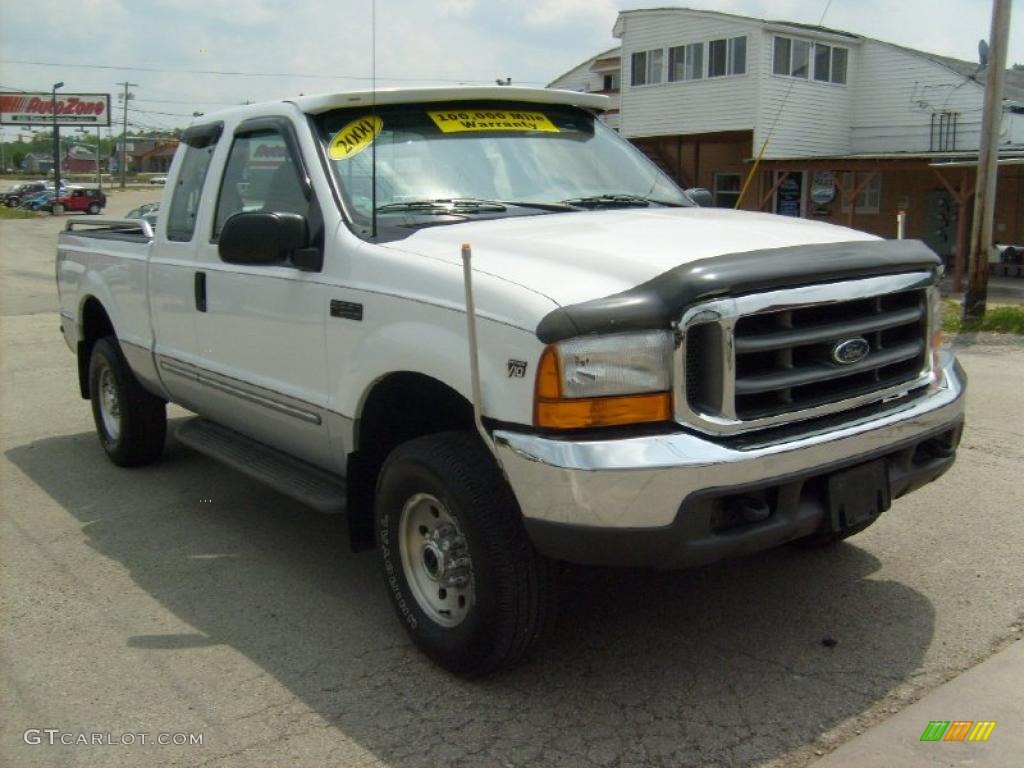 2000 F250 Super Duty XLT Extended Cab 4x4 - Oxford White / Medium Graphite photo #7