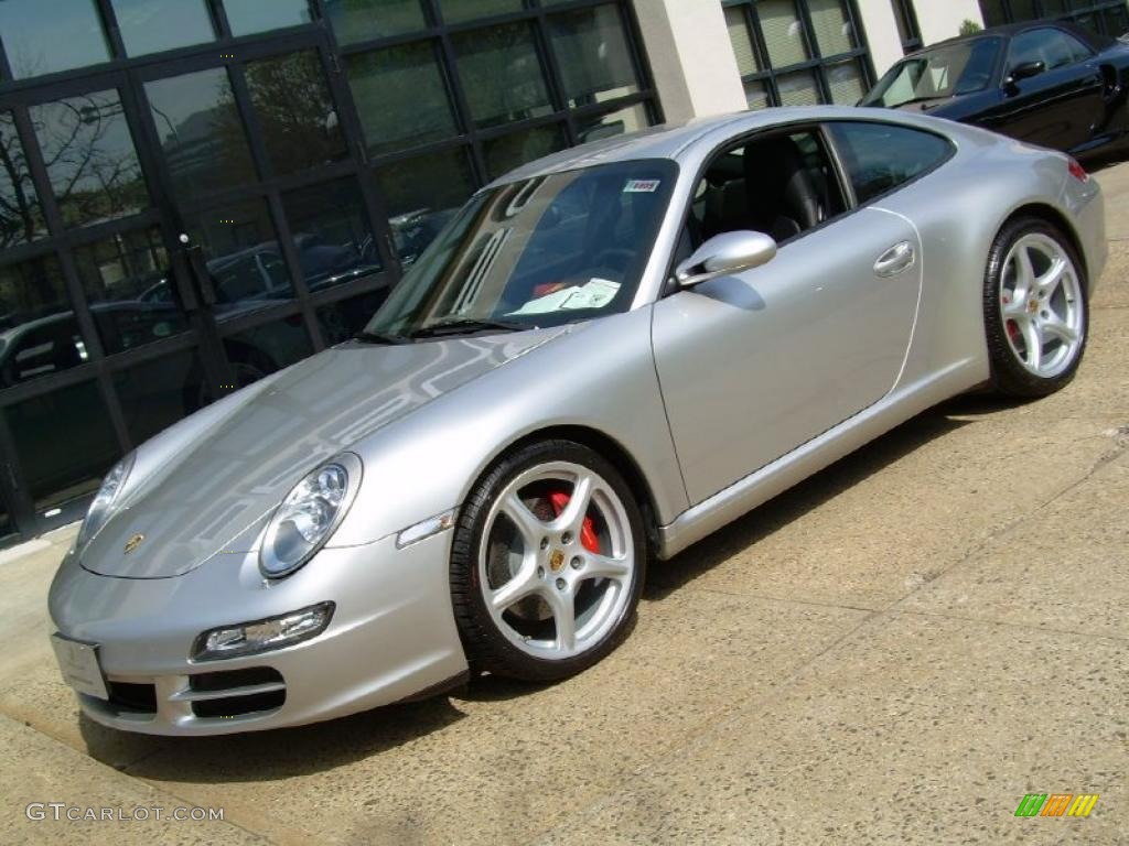 2007 911 Carrera S Coupe - Arctic Silver Metallic / Black photo #2