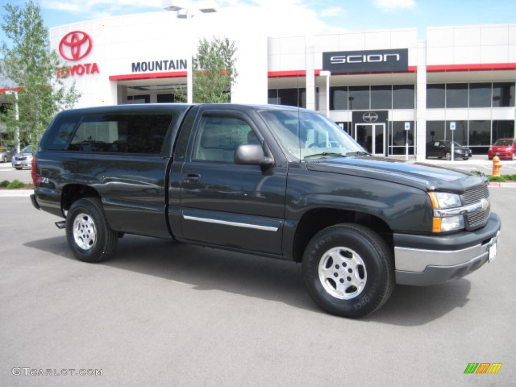 2003 Silverado 1500 Z71 Regular Cab 4x4 - Dark Gray Metallic / Tan photo #1