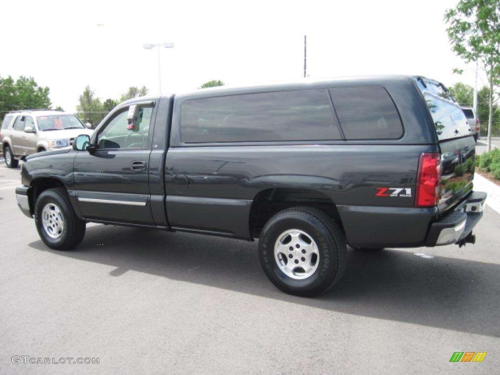 2003 Silverado 1500 Z71 Regular Cab 4x4 - Dark Gray Metallic / Tan photo #4